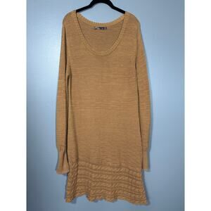 prAna Women's Camel Felicia Knit Tunic Sweater Dress - Size XL - Gorpcore Hippie